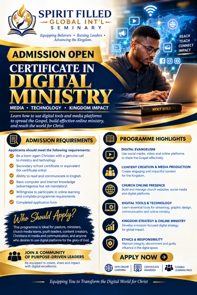 DIPLOMA IN DIGITAL MINISTRY