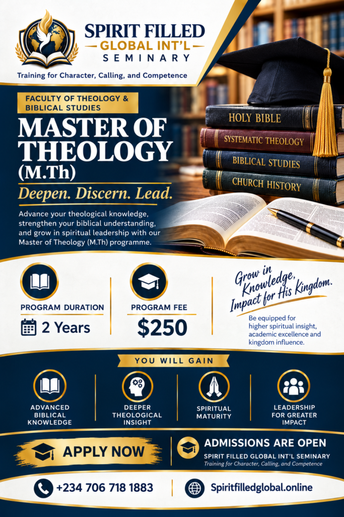 MASTER OF THEOLOGY