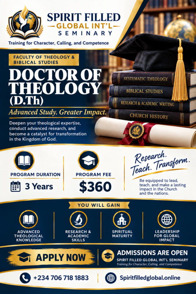 DOCTOR OF THEOLOGY